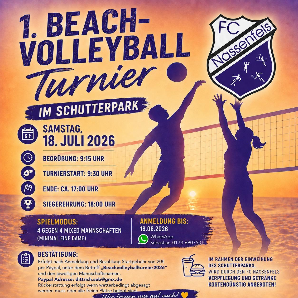 1. Beach-Volleyball-Turnier im Schutterpark